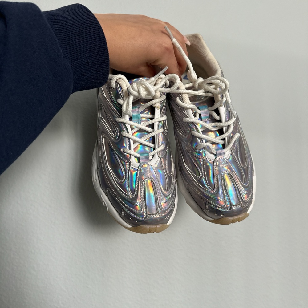 FILA | Holographic Silver Sneakers